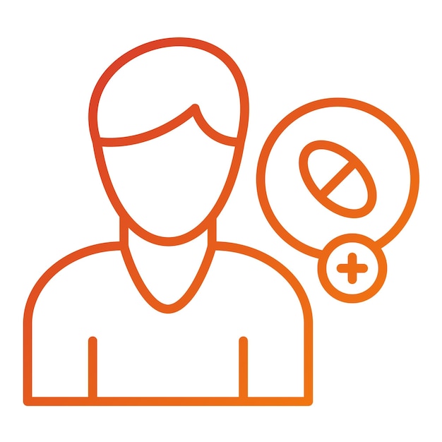 Diseño vectorial Estilo del icono de adicción