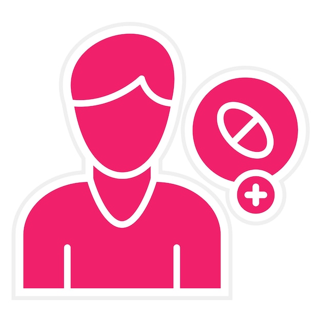 Diseño vectorial Estilo del icono de adicción