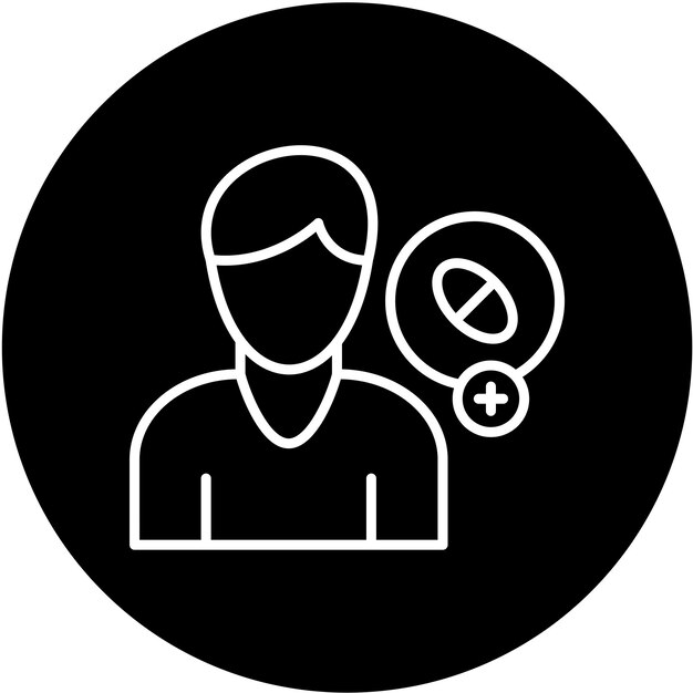 Diseño vectorial Estilo del icono de adicción