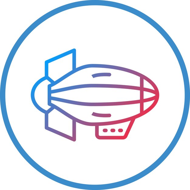Diseño vectorial del estilo del icono de la aeronave