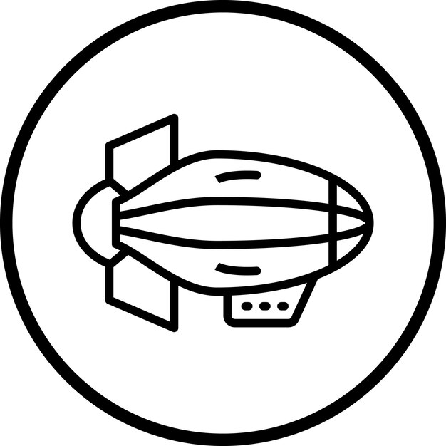 Diseño vectorial del estilo del icono de la aeronave