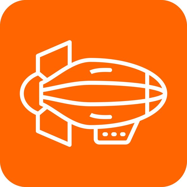 Diseño vectorial del estilo del icono de la aeronave