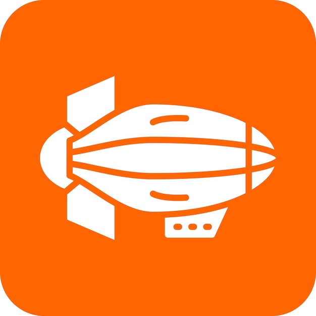 Diseño vectorial del estilo del icono de la aeronave