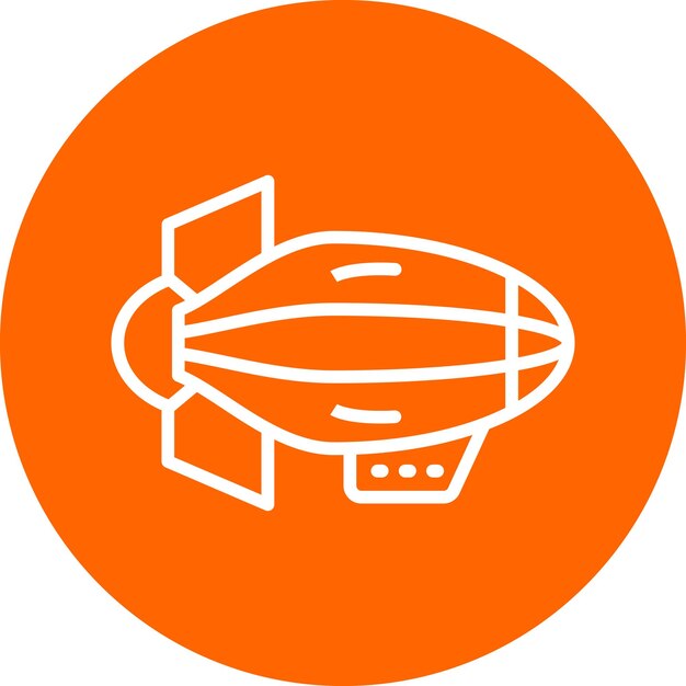 Diseño vectorial del estilo del icono de la aeronave