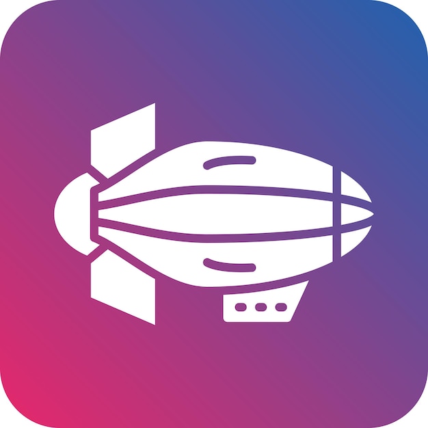 Diseño vectorial del estilo del icono de la aeronave