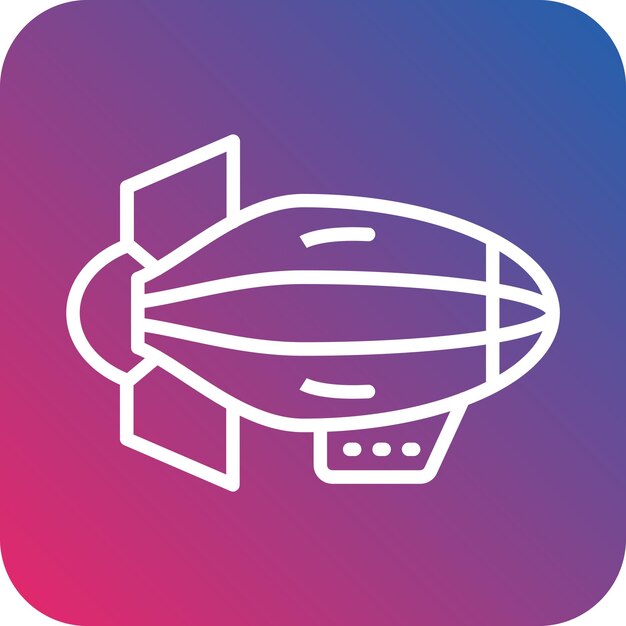 Diseño vectorial del estilo del icono de la aeronave