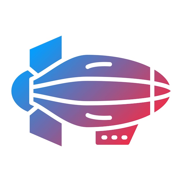 Diseño vectorial del estilo del icono de la aeronave