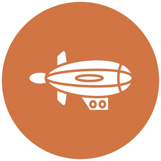 Diseño vectorial del estilo del icono de la aeronave