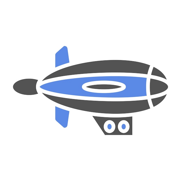 Diseño vectorial del estilo del icono de la aeronave
