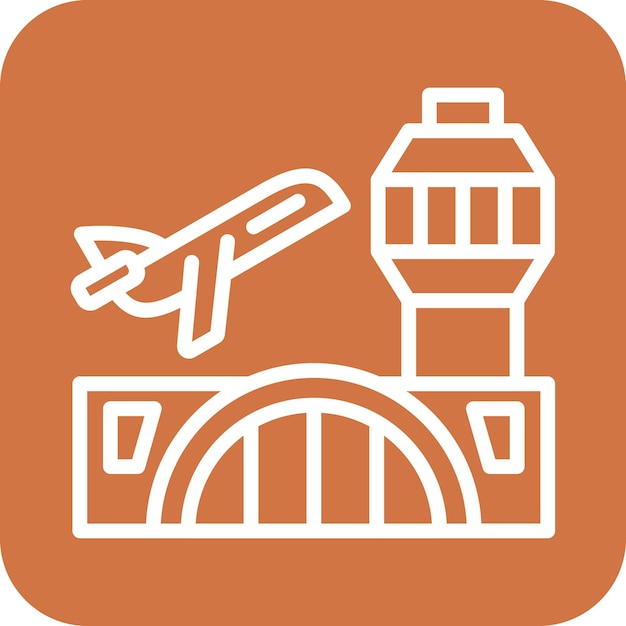 Diseño vectorial Estilo de icono de aeropuerto