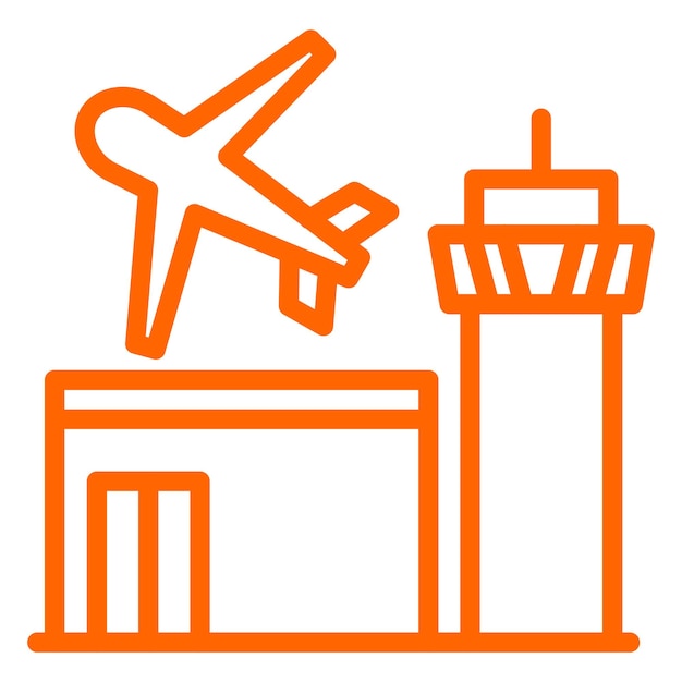 Diseño vectorial Estilo de icono de aeropuerto