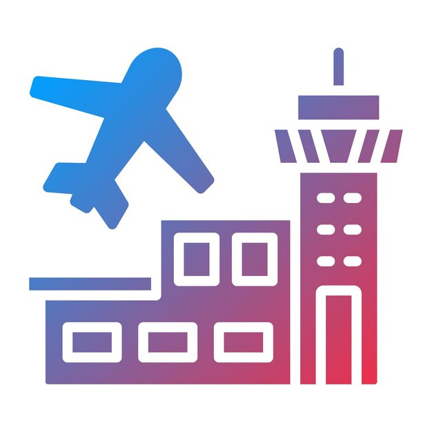 Vector diseño vectorial estilo de icono de aeropuerto