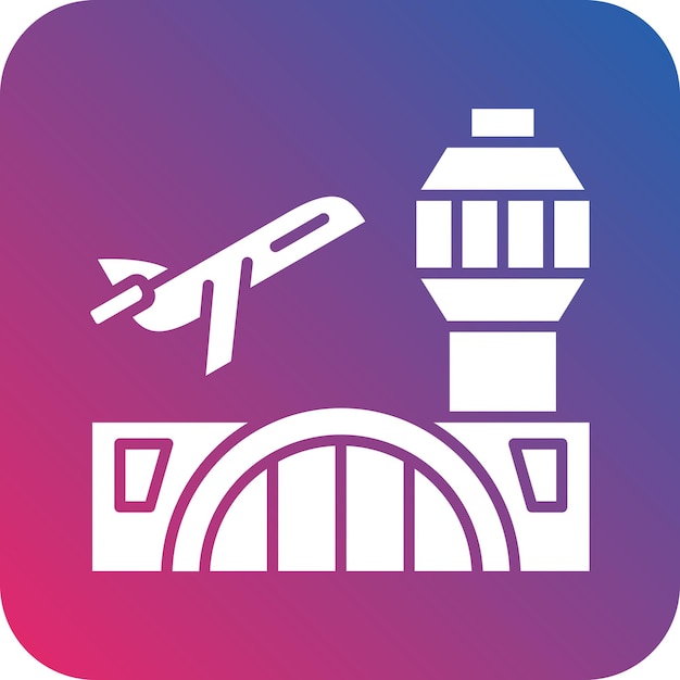 Diseño vectorial Estilo de icono de aeropuerto