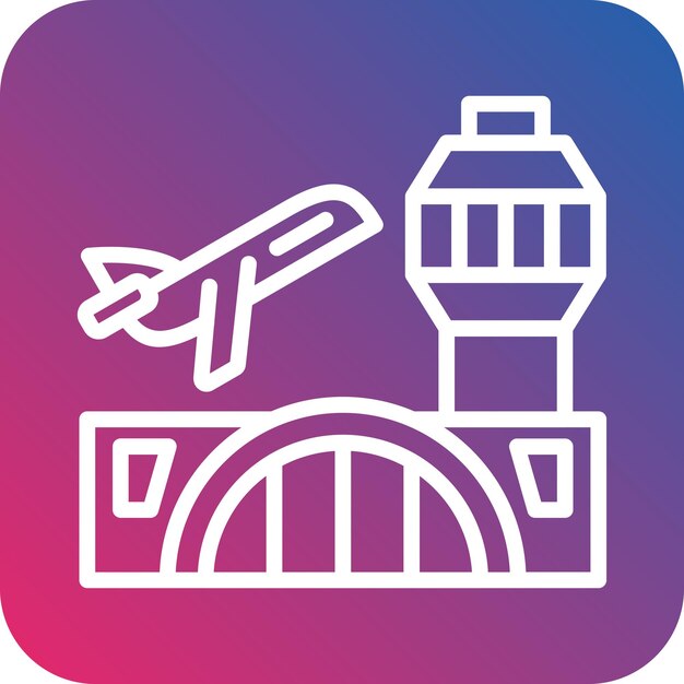 Diseño vectorial Estilo de icono de aeropuerto