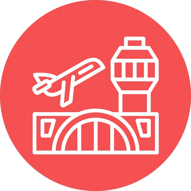 Diseño vectorial Estilo de icono de aeropuerto