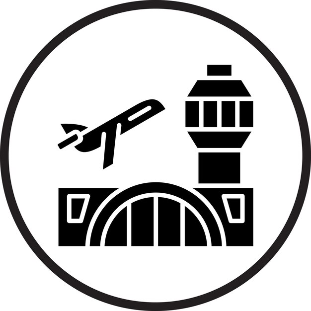 Diseño vectorial Estilo de icono de aeropuerto