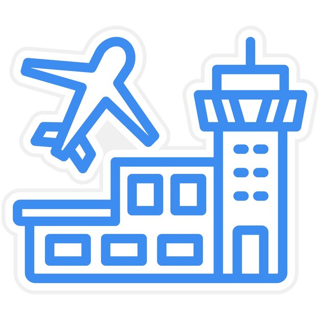 Diseño vectorial Estilo de icono de aeropuerto