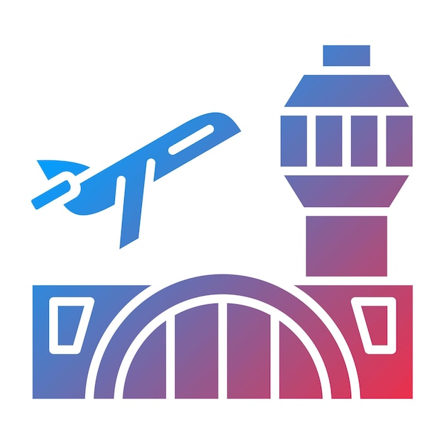 Diseño vectorial Estilo de icono de aeropuerto
