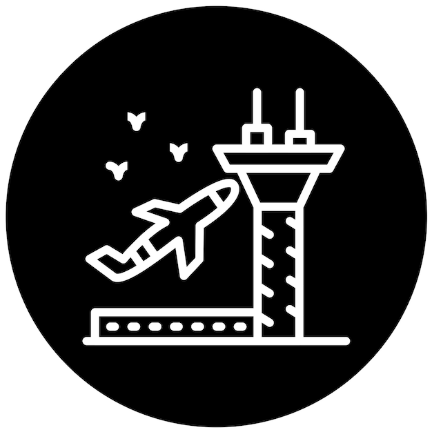 Diseño vectorial Estilo de icono de aeropuerto