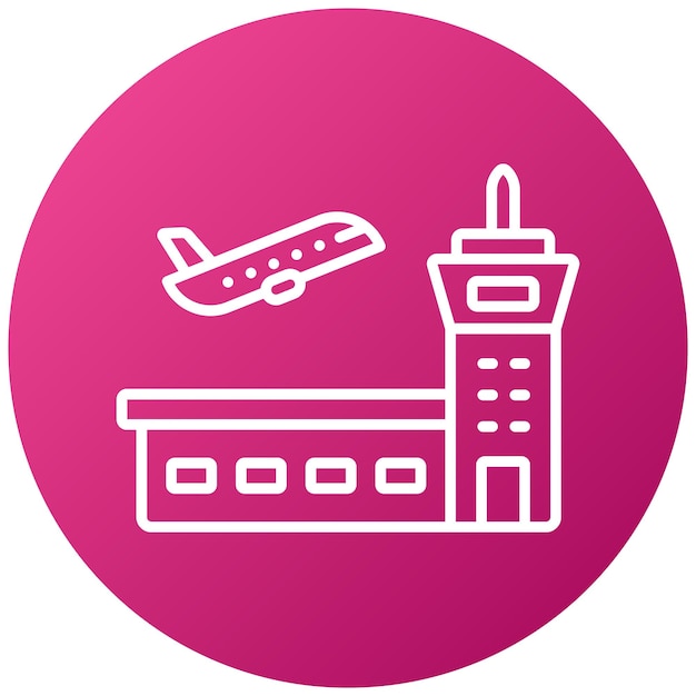 Diseño vectorial Estilo de icono de aeropuerto