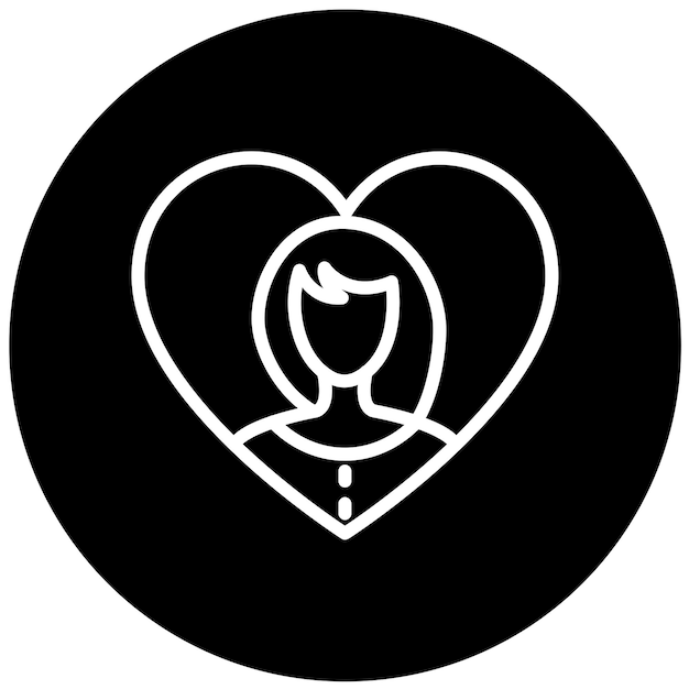 Diseño vectorial Estilo del icono de afecto de las madres