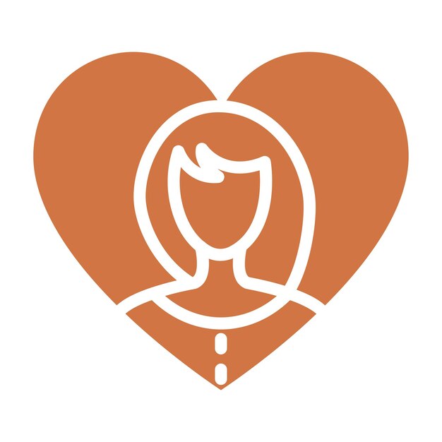 Diseño vectorial Estilo del icono de afecto de las madres