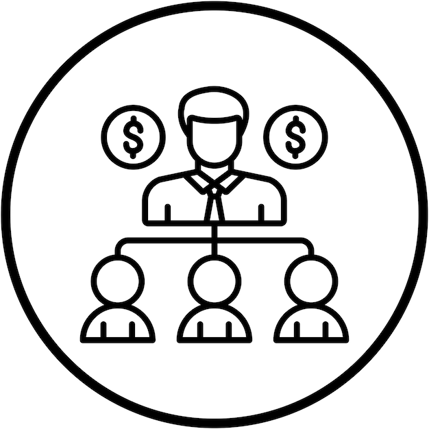 Diseño vectorial Estilo del icono de afiliado