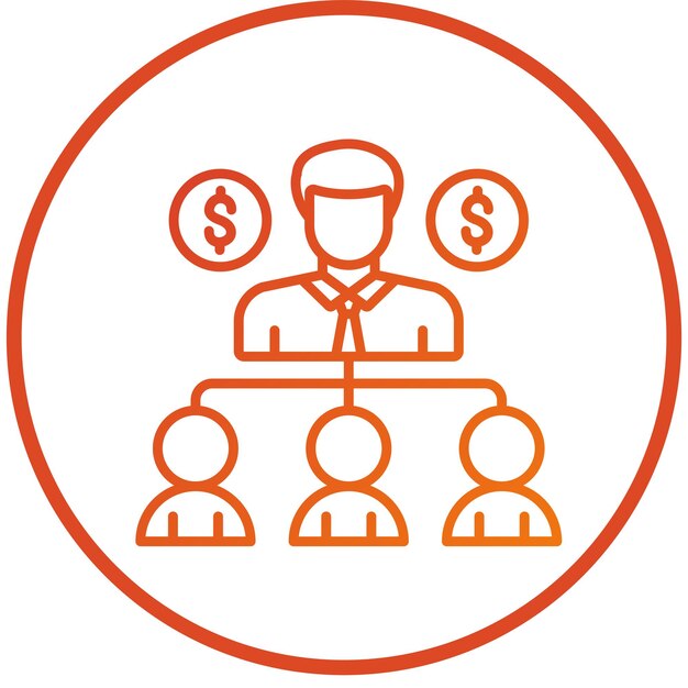 Diseño vectorial Estilo del icono de afiliado