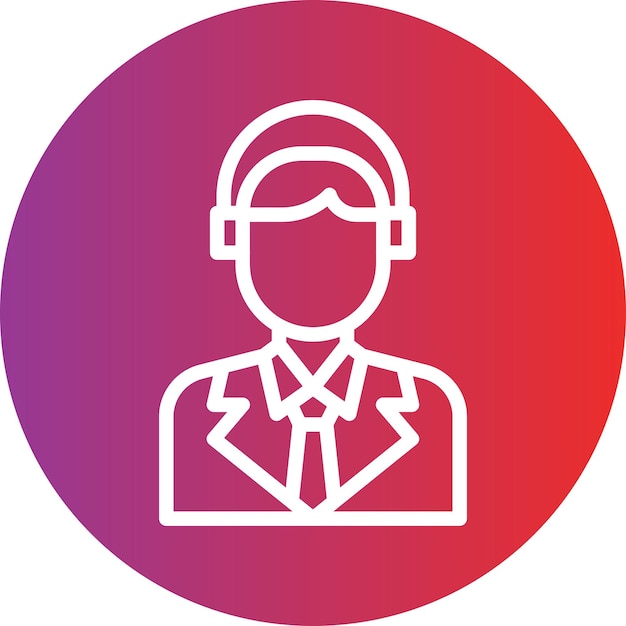 Diseño vectorial Estilo de icono de agente de aerolíneas