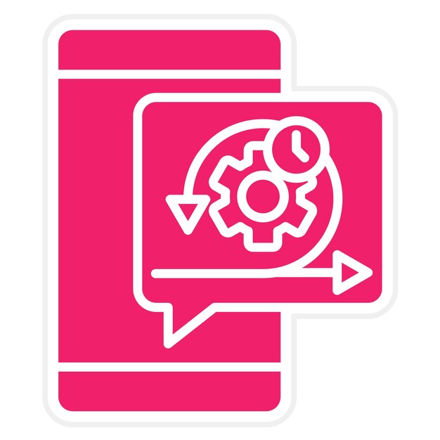 Diseño vectorial estilo de icono ágil