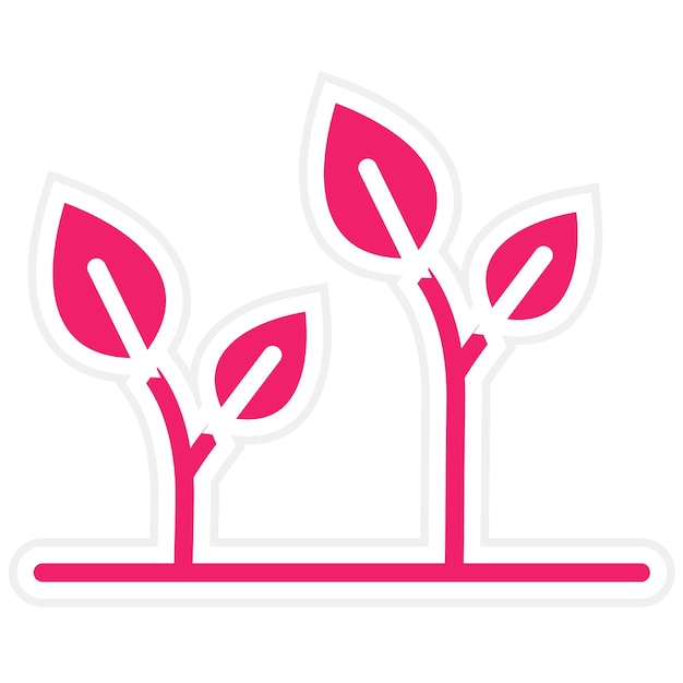 Diseño vectorial Estilo del icono de la agricultura ecológica
