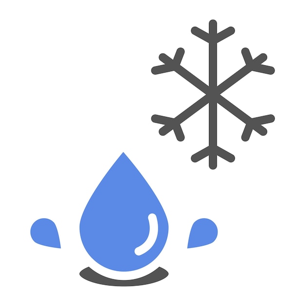 Vector diseño vectorial estilo del icono de agua fría