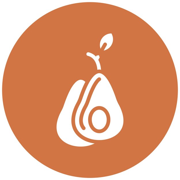 Diseño vectorial Estilo del icono del aguacate