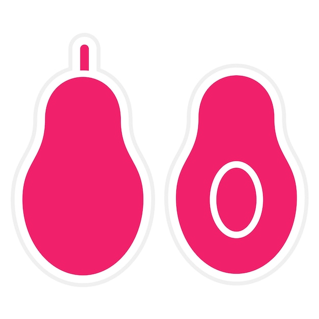 Diseño vectorial Estilo del icono del aguacate