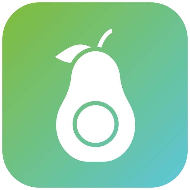 Diseño vectorial Estilo del icono del aguacate