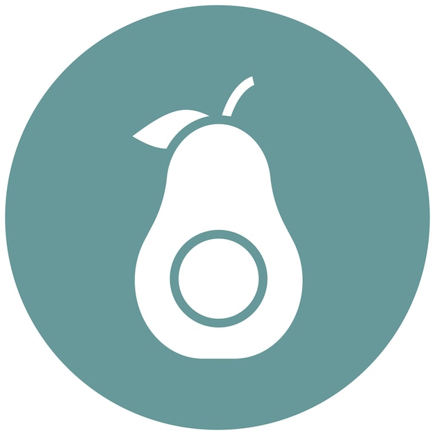 Diseño vectorial Estilo del icono del aguacate