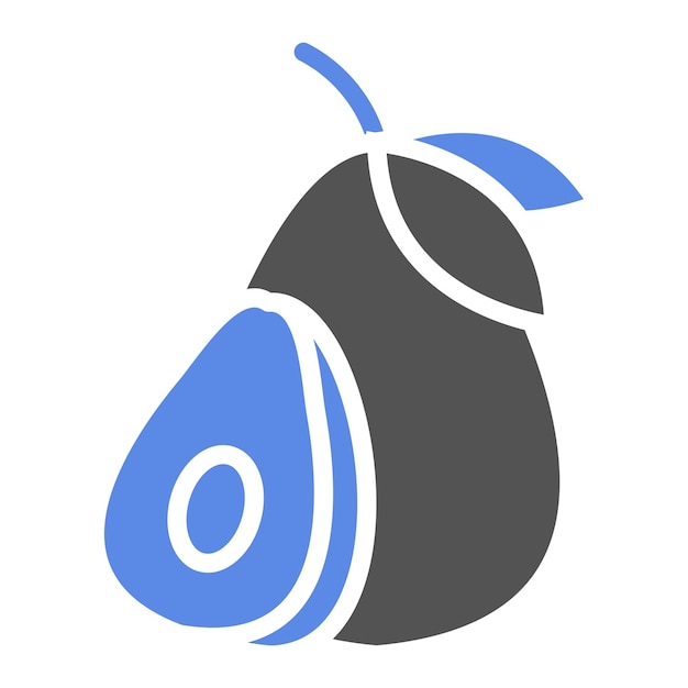 Diseño vectorial Estilo del icono del aguacate