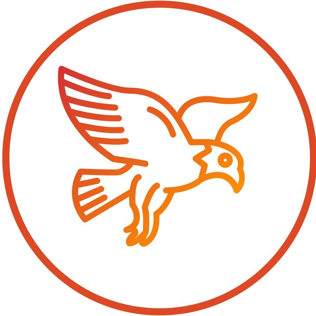 Diseño vectorial Estilo del icono del águila
