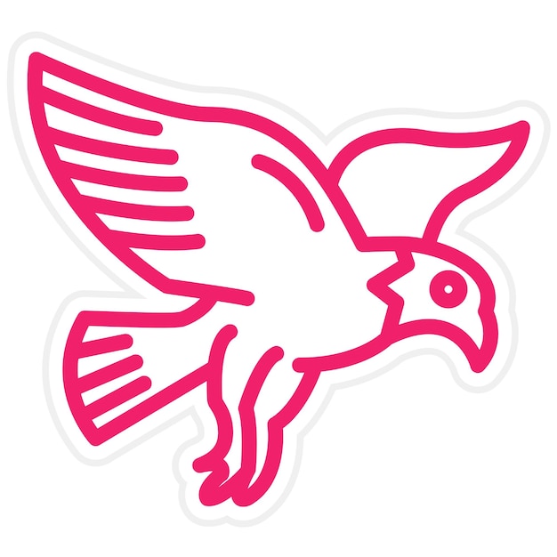 Diseño vectorial Estilo del icono del águila