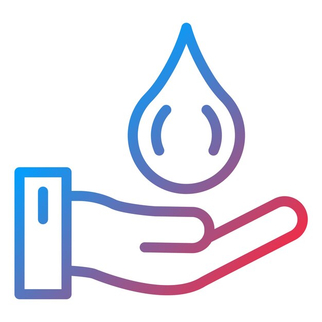 Diseño vectorial Estilo del icono de ahorro de agua