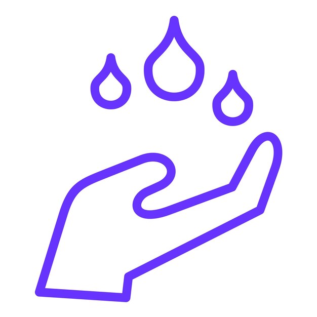 Diseño vectorial Estilo del icono de ahorro de agua