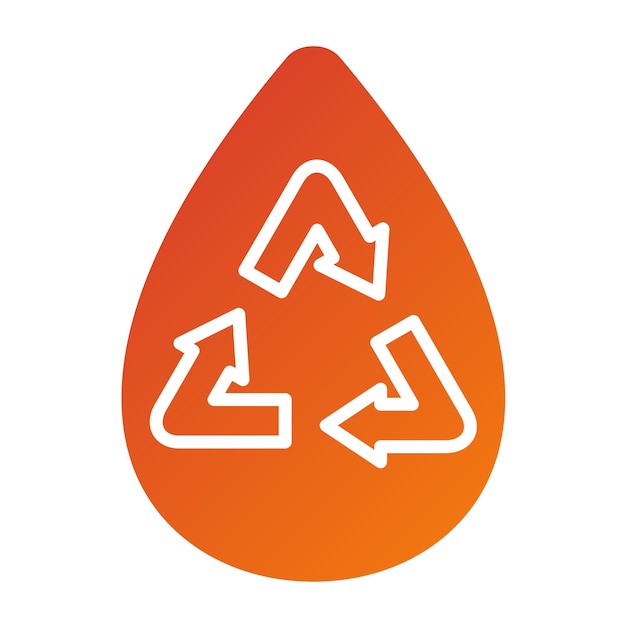 Diseño vectorial Estilo del icono de ahorro de agua