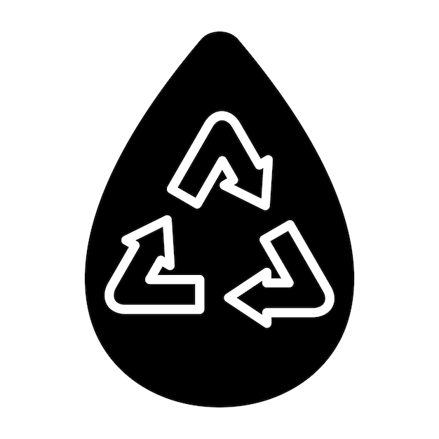 Diseño vectorial Estilo del icono de ahorro de agua