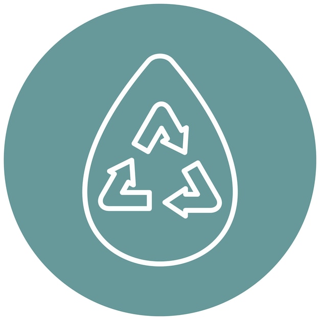 Diseño vectorial Estilo del icono de ahorro de agua
