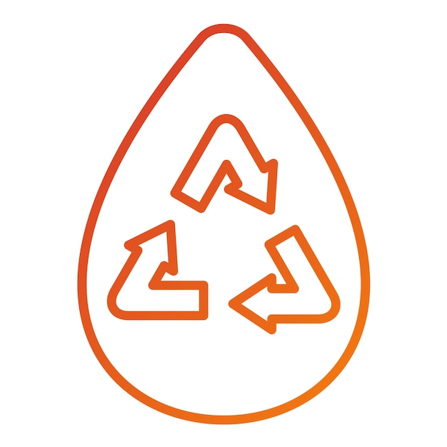 Diseño vectorial Estilo del icono de ahorro de agua