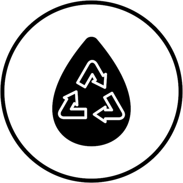 Diseño vectorial Estilo del icono de ahorro de agua