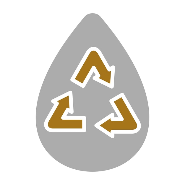 Diseño vectorial Estilo del icono de ahorro de agua