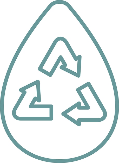 Diseño vectorial Estilo del icono de ahorro de agua