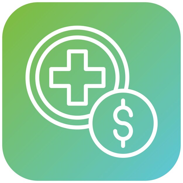 Diseño vectorial Estilo del icono de ahorro de salud