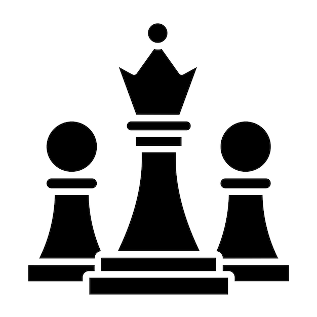 Diseño vectorial Estilo de icono de ajedrez